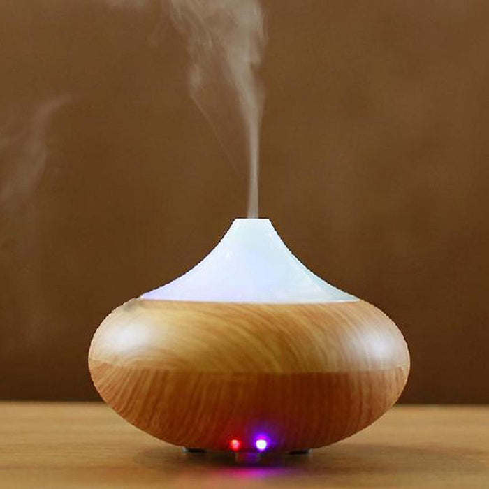 Ultrasonic Ion Humidifier Aroma Air Aromatherapy Diffuser Lightwood Grain EU