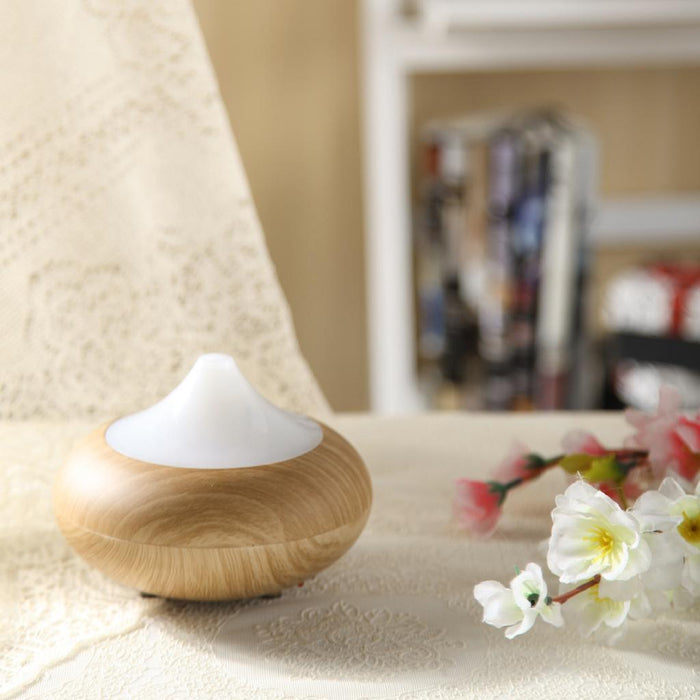 Ultrasonic Ion Humidifier Aroma Air Aromatherapy Diffuser Lightwood Grain EU