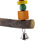 Crofta Wooden Bird Swing Bird Toy Cage Toys with Bells for Squirrels Parrots