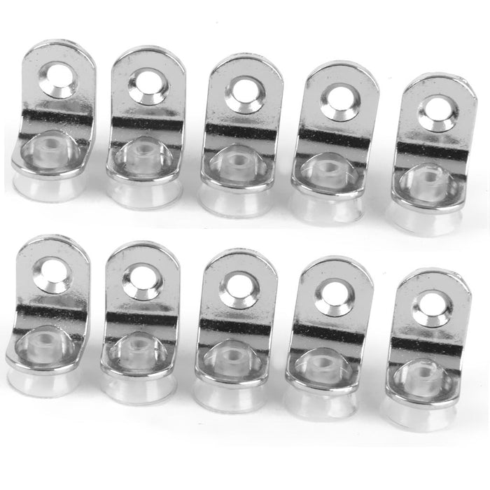 Crofta 10pcs Suction Cup Base Metal Plate Glass Shelf Support Holder