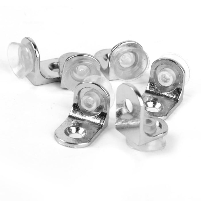 Crofta 10pcs Suction Cup Base Metal Plate Glass Shelf Support Holder