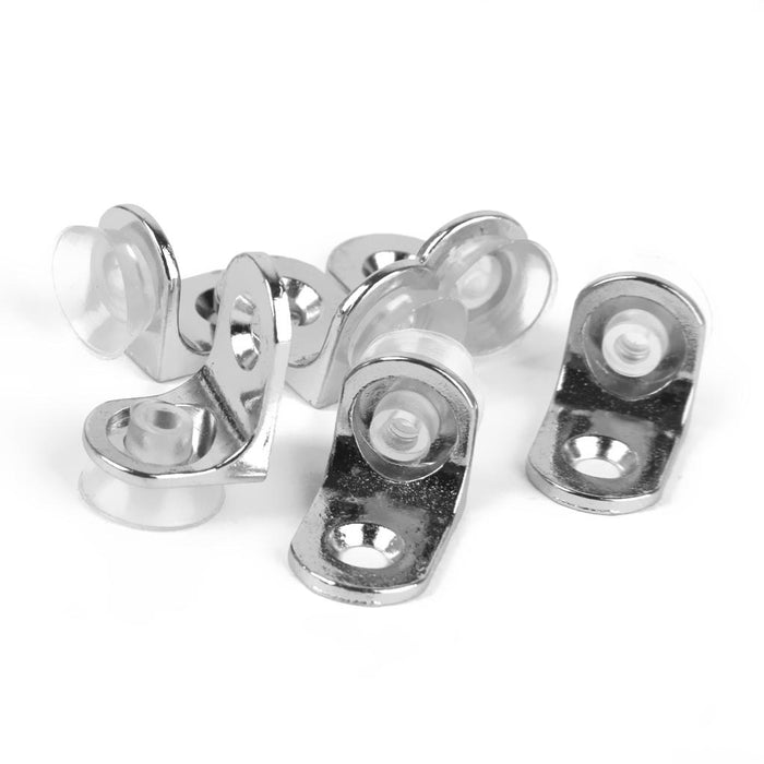 Crofta 10pcs Suction Cup Base Metal Plate Glass Shelf Support Holder