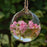 Crofta Clear Ball Shaped Glass Hanging Vase Bottle for Plant Flower Decoration