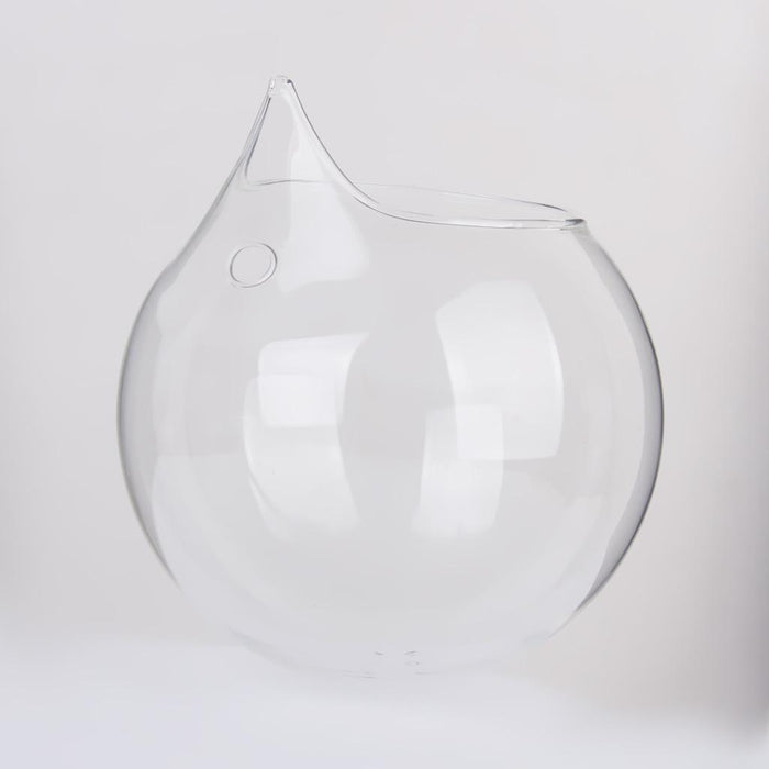 Crofta Clear Ball Shaped Glass Hanging Vase Bottle for Plant Flower Decoration