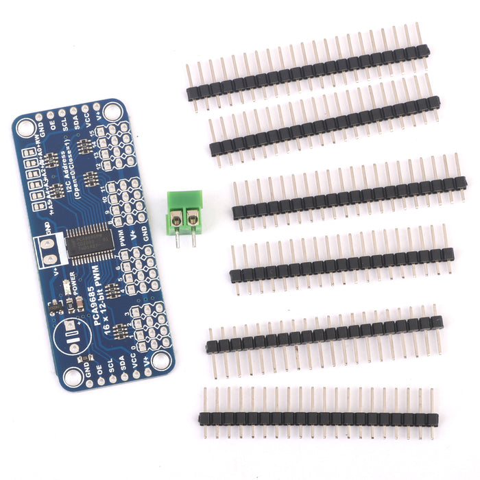 Crofta 16-Channel 12-bit PWM/Servo Driver Module I2C Interface for Arduino