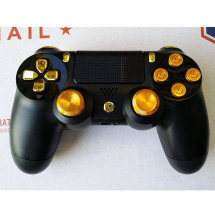 4 x Joystick Aluminum Metal Bullet Buttons Set for PS3/PS4 Controller Golden