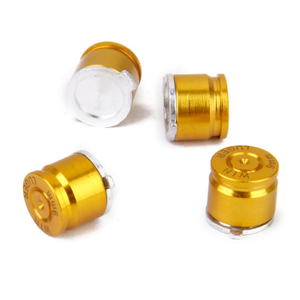 4 x Joystick Aluminum Metal Bullet Buttons Set for PS3/PS4 Controller Golden