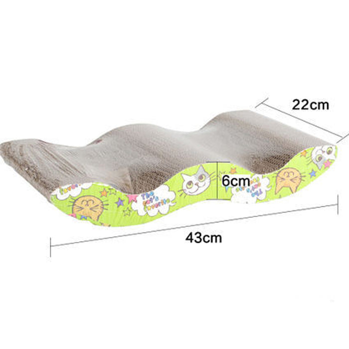 Crofta Pack of 2Pcs, Cat Kitten Cardboard Corrugated Scratcher Scratching Pad Sofa Bed Board Mat