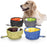 Crofta Pet Dog Cat Travel Supplies Waterproof Durable Foldable Bowl Food Feeder For Camping Travel Hiking Black