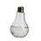 Crofta Bulb Shaped Transparent Table Glass Bottle Vase for Plant Flower Decoration