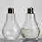 Crofta 2 Pieces Bulb Clear Glass Flower Vase Terrarium Container Hydroponics Plant Pot