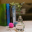 Crofta Bulb Shaped Transparent Table Glass Bottle Vase for Plant Flower Decoration