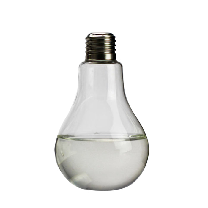 Crofta Bulb Shaped Transparent Table Glass Bottle Vase for Plant Flower Decoration