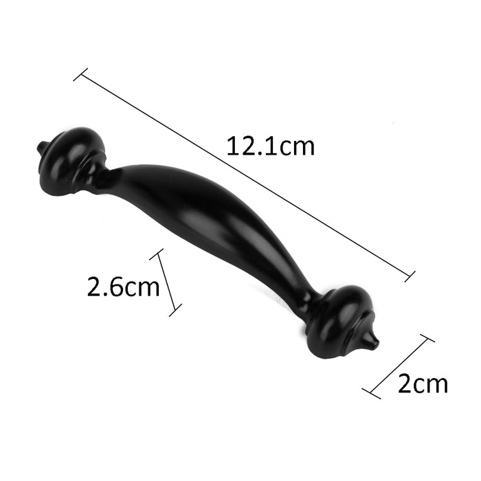 Crofta 12.1 x 2cm Cabinet Door Drawer Bin Handle Pull Knob Hardware Black