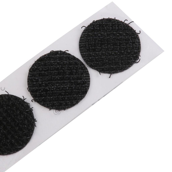 Crofta 140 Pairs Self Adhesive Hook Loop Fastener Tape Stick on Coins Dots Black White 16mm