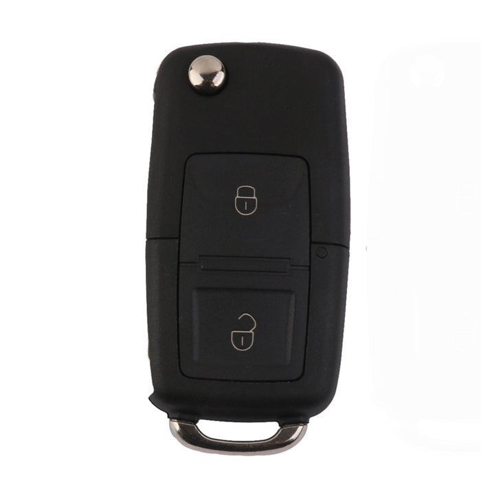 Crofta 2 Button Pad Remote Flip Key Shell Case Cover Fits VW PASSAT GOLF BORA