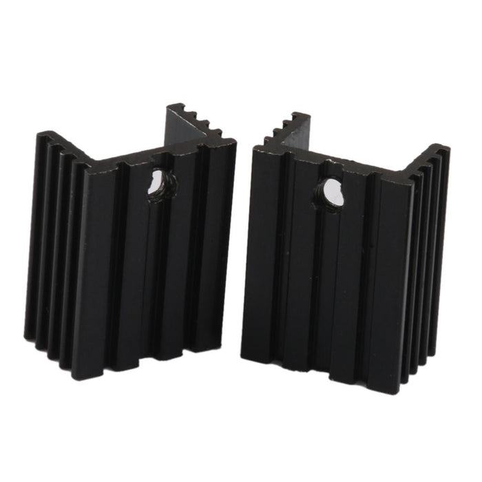 Crofta 10Pcs Black 20x15x10mm Aluminum Heat Sink Cooling Fin for TO-220 Triode IC