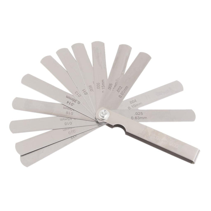 Crofta 1 Set Metric/Inch Feeler Filler Gauge with 15 Blades Valves Measure Tool