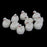 Crofta 10pcs Miniature Dollhouse Bonsai Fairy Garden Landscape Swan Decor White