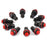 Crofta 10 x Car Boat Locking Dash ON-OFF Push Button 2-Pin Latching Switch Red