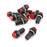 Crofta 10 x Car Boat Locking Dash ON-OFF Push Button 2-Pin Latching Switch Red 12mm