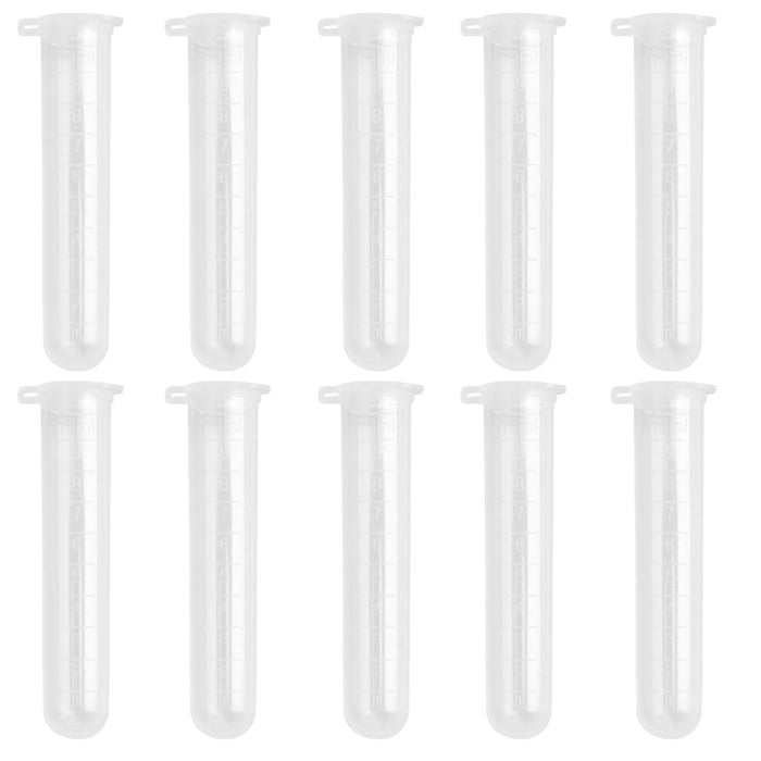 Crofta 10pcs 10ml Plastic Graduated Cylinder Centrifuge Tube Laboratory Test w/ Lid