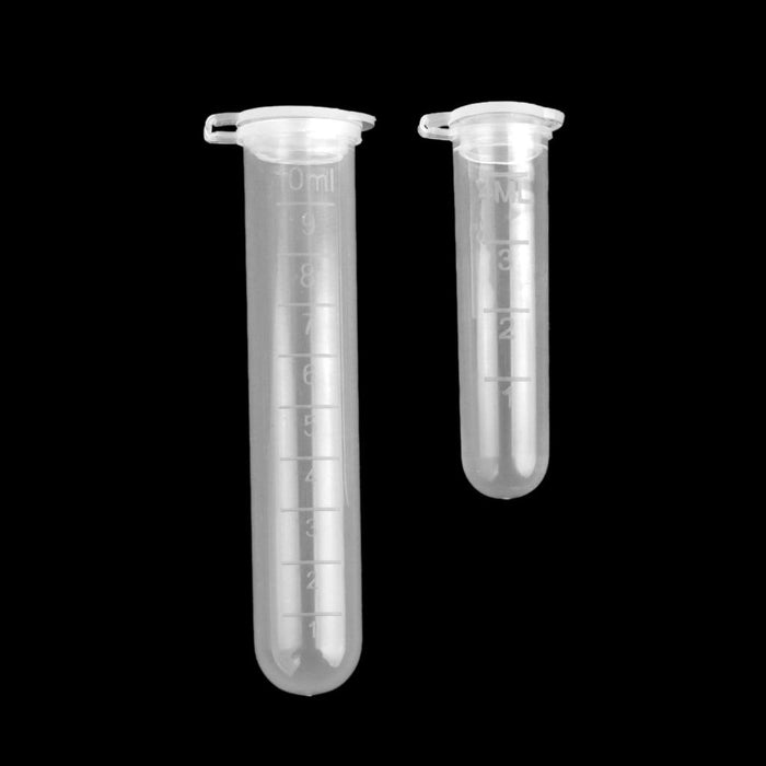 Crofta 10pcs 10ml Plastic Graduated Cylinder Centrifuge Tube Laboratory Test w/ Lid