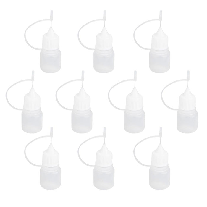 Crofta 10pcs 3ml Needle Tip Empty Plastic Squeezable Dropper Bottles Liquid Storage