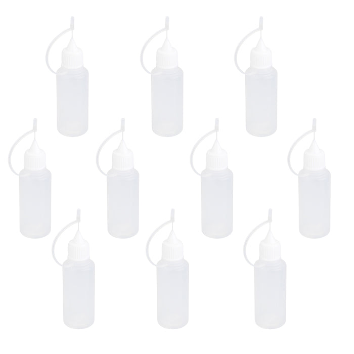 Crofta 10pcs 20ml Needle Tip Empty Plastic Squeezable Dropper Bottle Liquid Storage