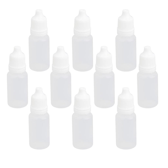 Crofta 10pcs 10ml Empty Plastic Squeezable Dropper Bottles for Eye Drops Lab Liquid