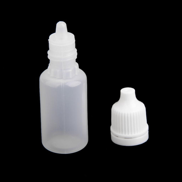 Crofta 10pcs 10ml Empty Plastic Squeezable Dropper Bottles for Eye Drops Lab Liquid