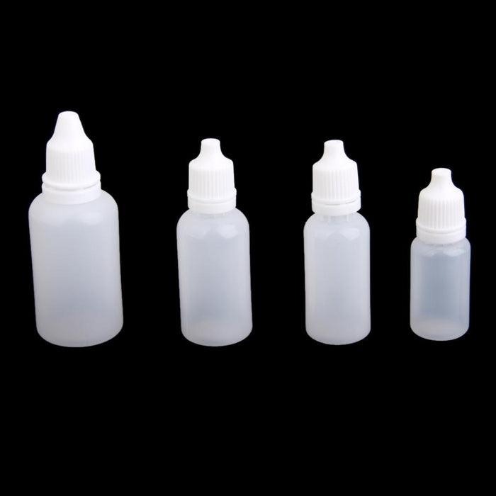 Crofta 10pcs 10ml Empty Plastic Squeezable Dropper Bottles for Eye Drops Lab Liquid