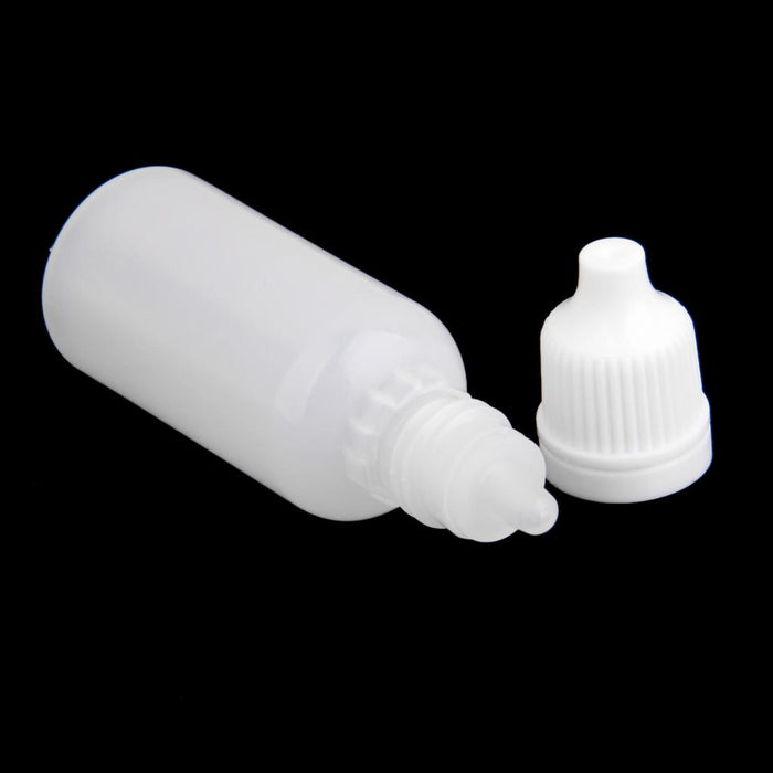 Crofta 10pcs 15ml Empty Plastic Squeezable Dropper Bottles for Eye Drops Lab Liquid