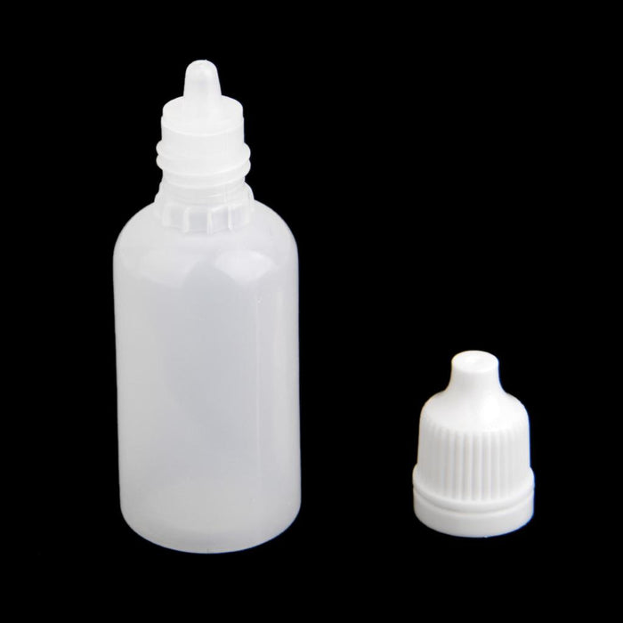 Crofta 10pcs 20ml Empty Plastic Squeezable Dropper Bottles for Eye Drops Lab Liquid