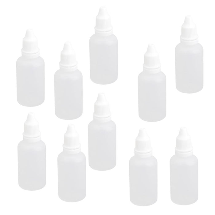 Crofta 10pcs 30ml Empty Plastic Squeezable Dropper Bottles for Eye Drops Lab Liquid