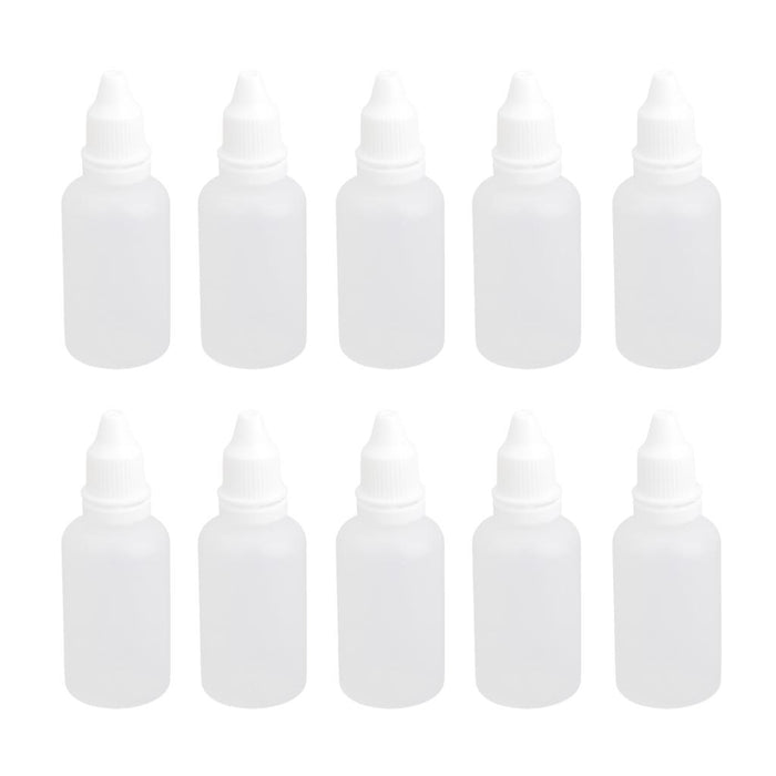 Crofta 10pcs 30ml Empty Plastic Squeezable Dropper Bottles for Eye Drops Lab Liquid