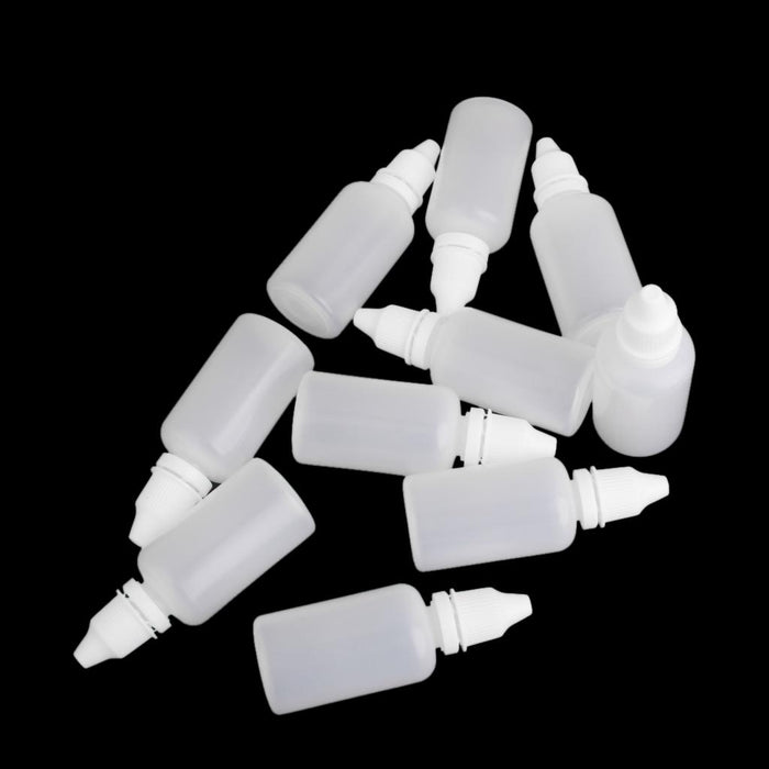 Crofta 10pcs 30ml Empty Plastic Squeezable Dropper Bottles for Eye Drops Lab Liquid