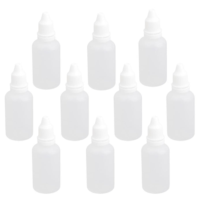 Crofta 10pcs 30ml Empty Plastic Squeezable Dropper Bottles for Eye Drops Lab Liquid