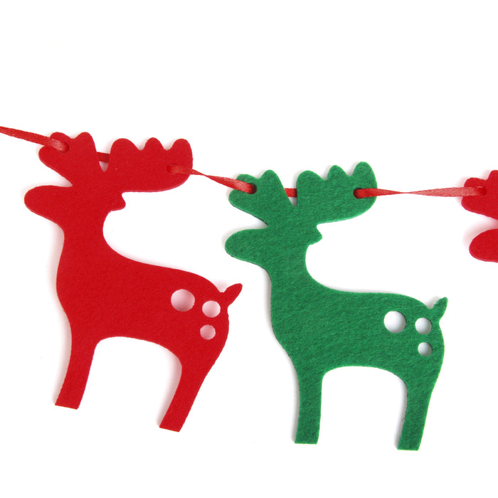 Crofta 10 pcs Elk Christmas Xmas Bunting Garland Banner Party Decoration