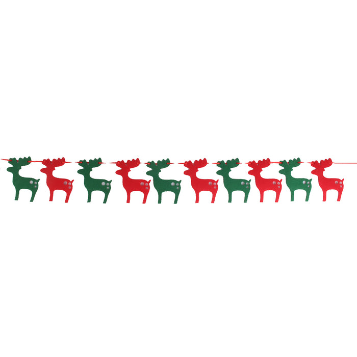 Crofta 10 pcs Elk Christmas Xmas Bunting Garland Banner Party Decoration