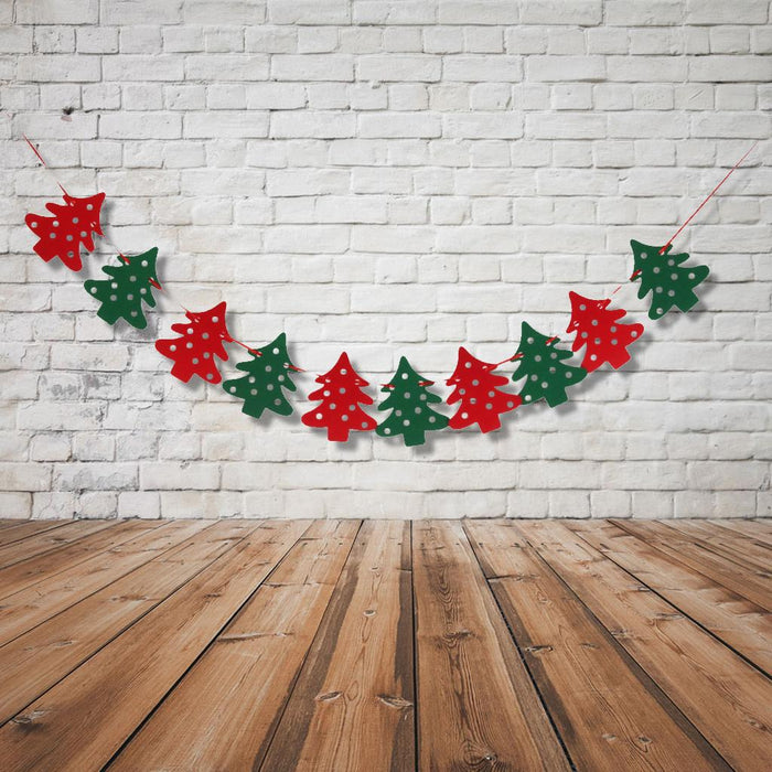 Crofta 10 pcs Christmas Xmas Tree Bunting Garland Banner Party Decoration