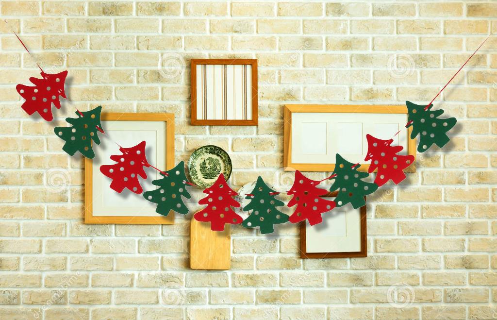 Crofta 10 pcs Christmas Xmas Tree Bunting Garland Banner Party Decoration