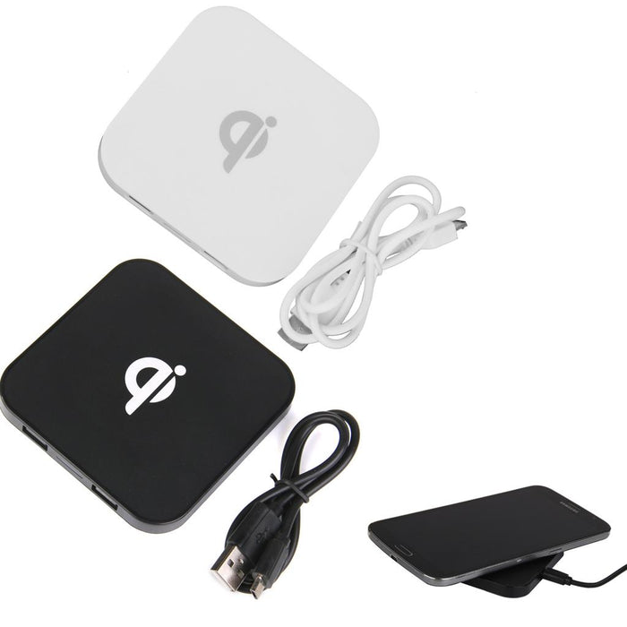 Crofta Black Q8 Qi Wireless Charger Charging Pad Plate for iPhone Samsung GALAXY S6