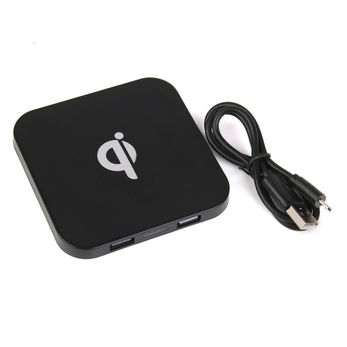 Crofta Black Q8 Qi Wireless Charger Charging Pad Plate for iPhone Samsung GALAXY S6