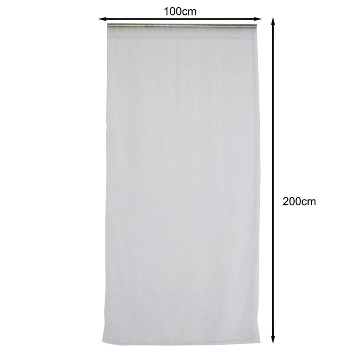 Crofta 100x200cm Window Door Curtain Panel Drape Tulle Room Balcony Divider -White