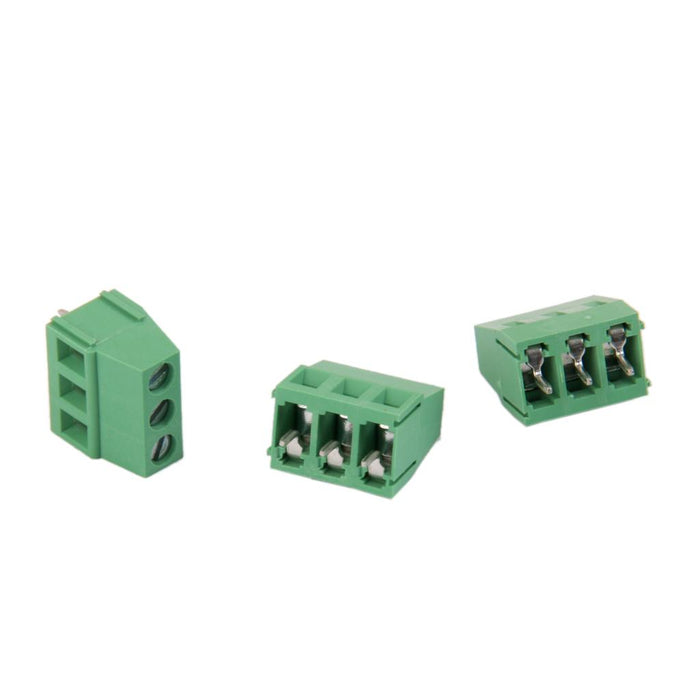 Crofta 10pcs 3Pin Plug-in Terminal Block DG128 Screw KF128-3P Pitch 5.08MM 300V/10A