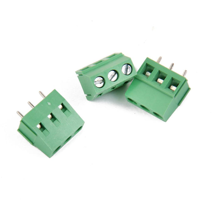 Crofta 10pcs 3Pin Plug-in Terminal Block DG128 Screw KF128-3P Pitch 5.08MM 300V/10A