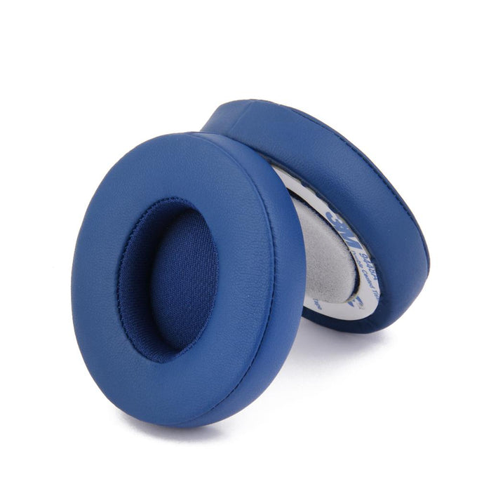 Crofta 1 Pair Protein Leather Replacement Ear Pads for Monster Beats SOLO 2.0 Blue