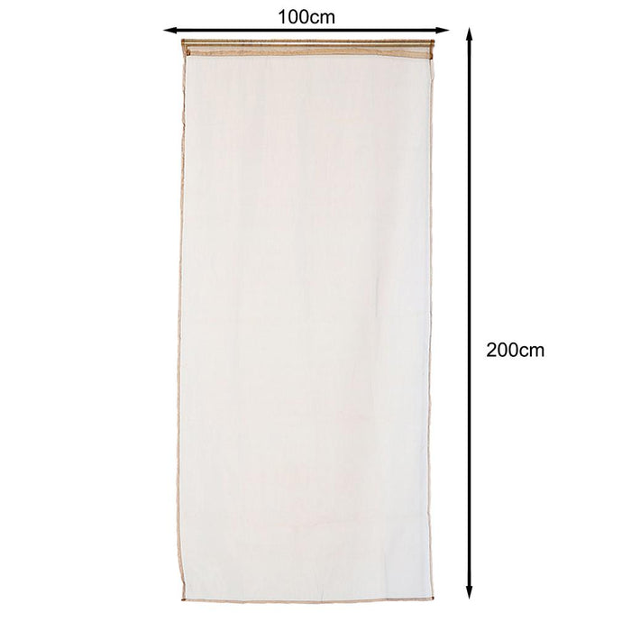 Crofta 100x200cm Window Door Curtain Panel Drape Tulle Room Balcony Divider -Coffee