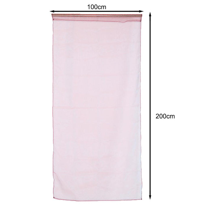 Crofta 100x200cm Window Door Curtain Panel Tulle Room Balcony Divider -Wine red